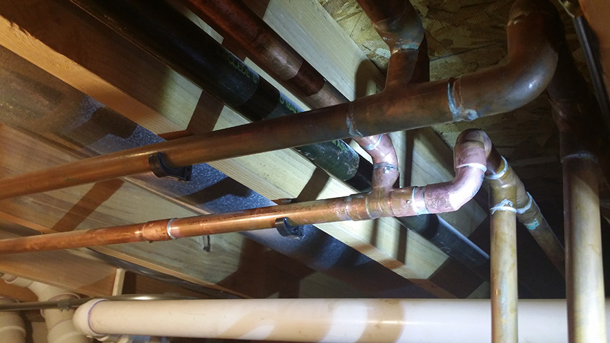 Basement piping After Service