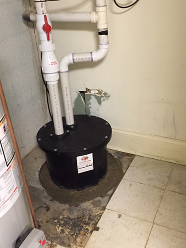 Septic Ejector Pump After Installation - Residential Plumbing