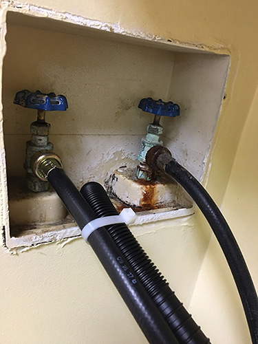 Washing machine hookup valves - Residential Plumbing